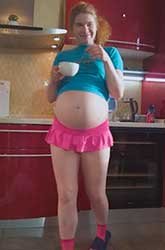 Pregnant Little Alexa Gives an Unforgettable Blowjob