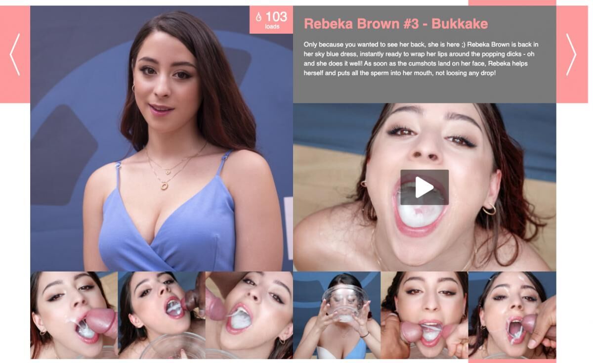 [PremiumBukkake.com] Rebeka Brown # 3 Bukkake + BTS + Interview + Cam1 & 2 [2021, Bukkake, Blowbang, Cumshots, Blowjobs, 1080p, HDRip]