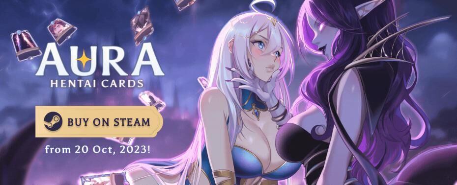 Aura: Hentai Cards [InProgress, 0.4] (TopHouse Studio) [uncen] [2023, ADV, ahegao, animation, big ass, big tits, creampie, fantasy, harem, interracial, male protagonist, milf, mobile game, monster girl, point & click, romance, sandbox, vaginal sex, A
