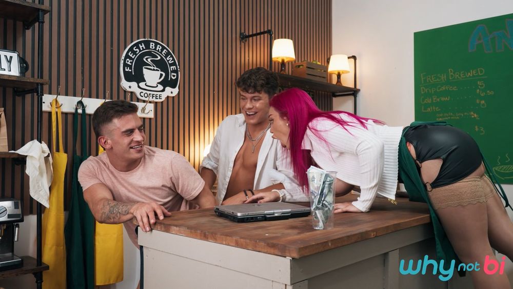 [WhyNotBi.com] Lily Lou, Drake Von, Trevor Brooks - That s That Bi Espresso (18.12.24) [2024, Anal, Bisexual, Big Cock, Big Tits, Blowjob, Facial, Rimming, Threesome (MMF), 1080p, SiteRip]
