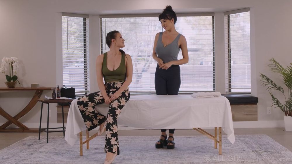 [AllGirlMassage.com / FantasyMassage.com] Alison Rey, Little Puck - Shared Love Language (23.12.24) [2024, Brunette, Big Tits, Fingering, Milf, 69, Hairy, Facesitting, Latina, Tribbing, Interracial, Lesbian, Massage, Foot Fetish, Oil, shaved pussy, ass ma