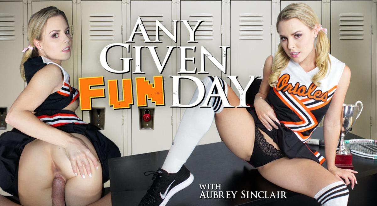 [WankzVR.com] Aubrey Sinclair - Any Given Funday [2017-06-27, Ass Shaking, Blonde, Blowjob, Cheerleader, College, Couples, Cowgirl, Cum On Face, Cumshot, Doggy Style, Hairy, Kissing, Locker Room, Mini Skirt, Missionary, Panties (Other), POV, Prone Bone, R