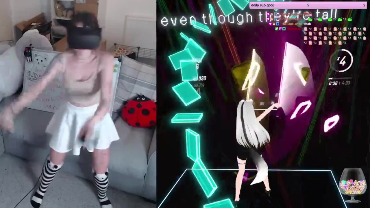 [Shyphoebe] Gamer girl getting fucked by a beautiful beat saber map