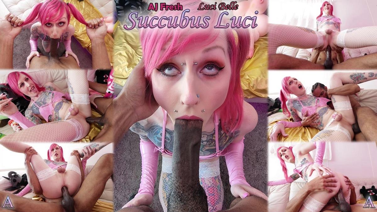 [4.04 GB] [ManyVids.com] Luci Belle, Aj Fresh - Succubus Luci (09-06-2025) [Male On Shemale, Interracial, Tattoos, Libgerie, Chastity Cage, Stockings, Fishnets Stockings, BBC, Blowjob, No Condom, Cum In Mouth, 1080p, SiteRip]