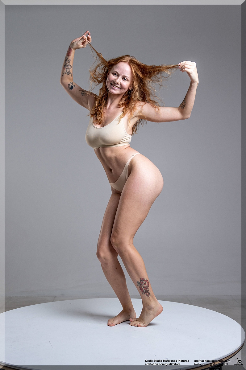 [ArtStation.com] - 1200+ Active Ginger Girl Pose [2023г., Solo, Photoshoot, Erotic, Posing, Non-Nude, Bikini, Big Butt, Tatoos, Weapon] [2919x3356-5760x8640, 1279 фото]