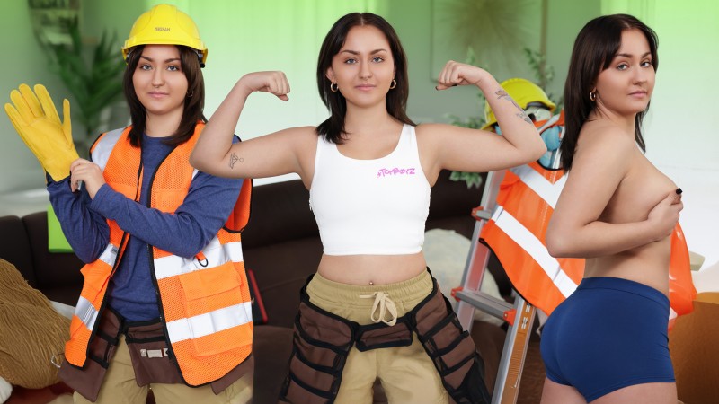 [Tomboyz.com / TeamSkeet.com] Angel Cake (This is No Place for a Woman, But My Tomboy Stepdaughter Can Earn My Respect With Her Pussy) [2025 г., Hardcore, All Sex, 360p]