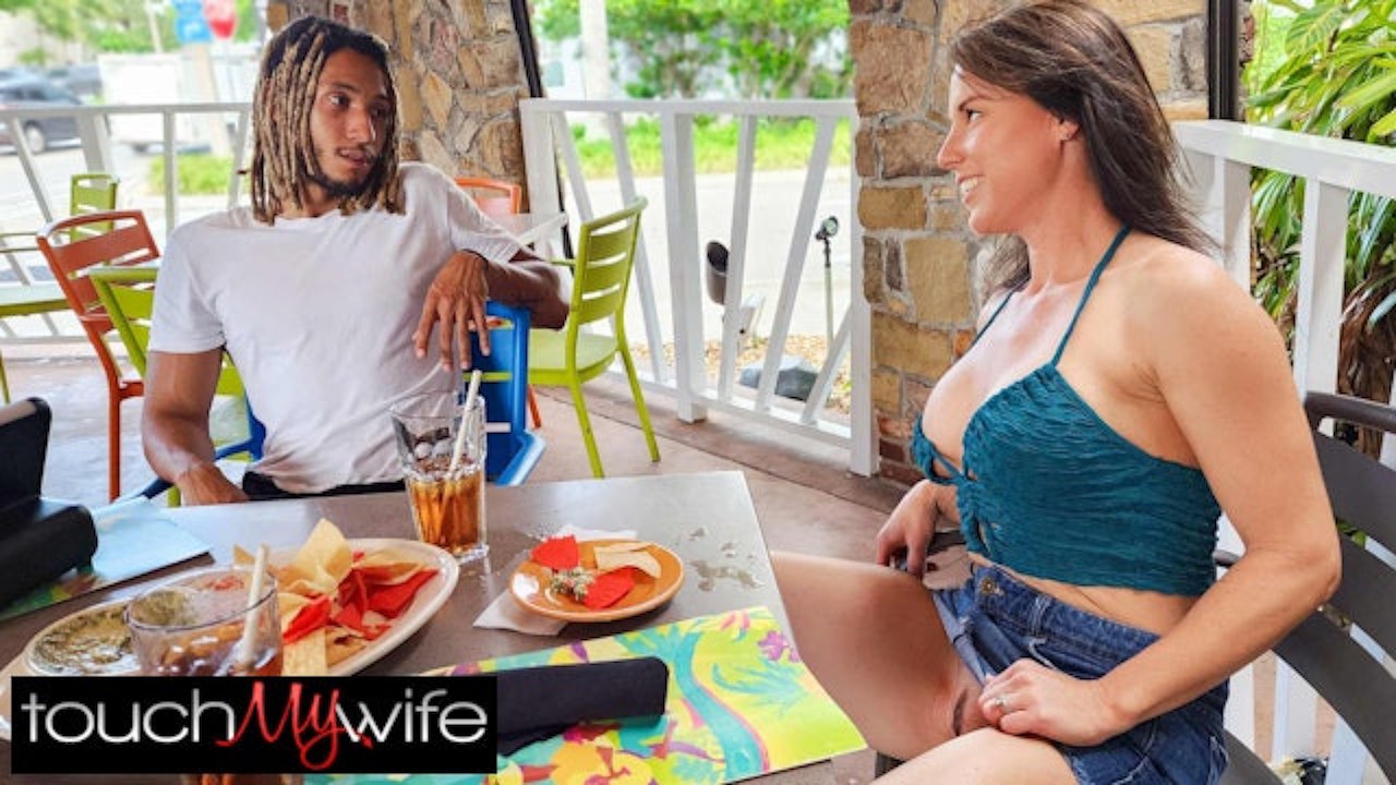 [Touch My Wife] My wife flashes her pussy to stranger, takes him home to cum on his dick - riley jacobs