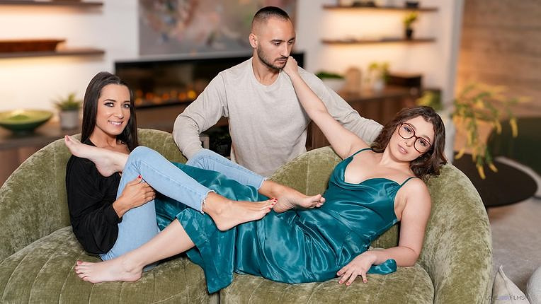 [LoveHerFeet.com] Freya Von Doom, Leana Lovings - Three is Better Than One (24.01.2026) [All Sex, Hardcore, Gonzo, 3some]