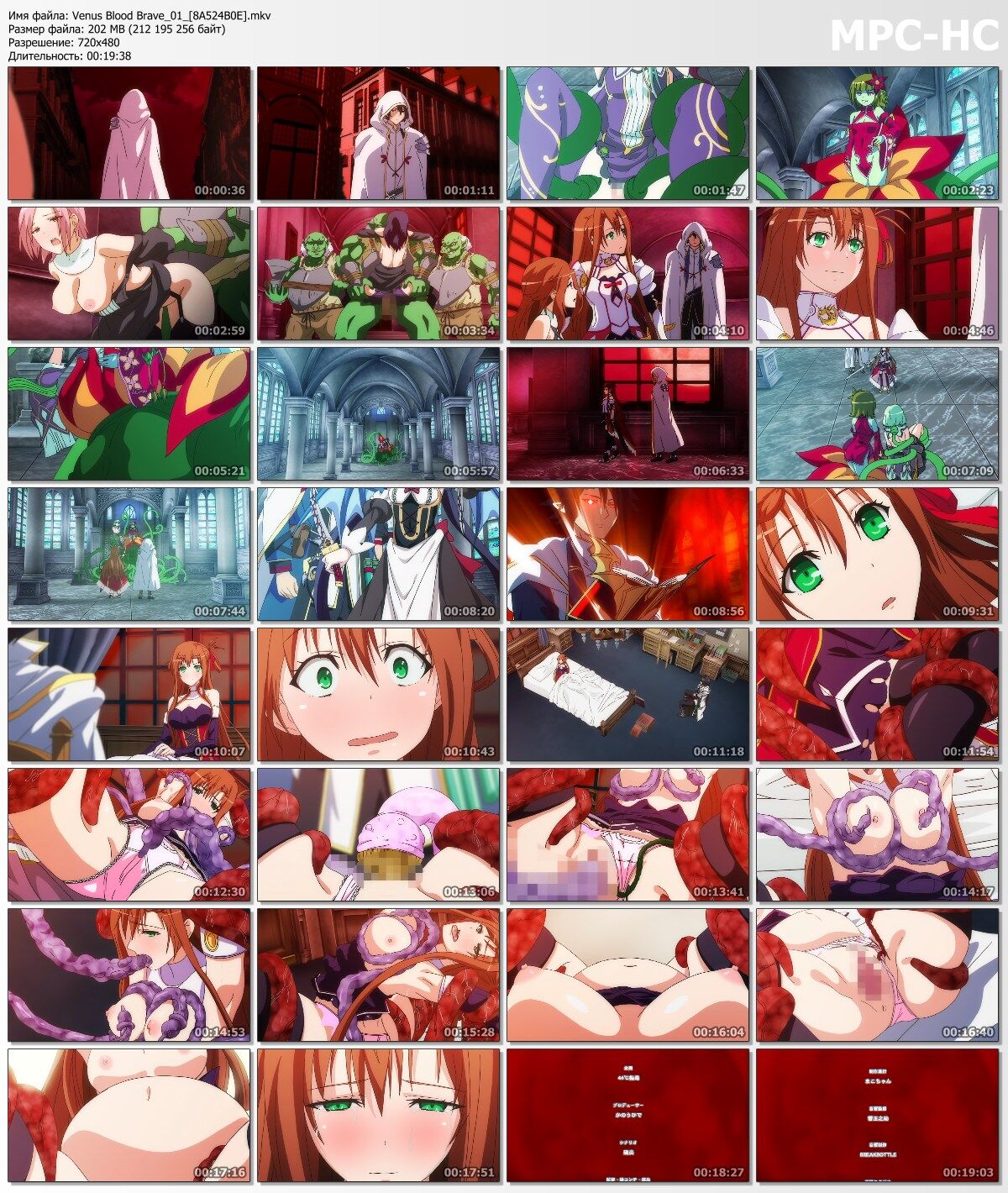 [736.3 MB] Venus Blood: Brave / Blood Venus (Mary Jane) (Ep. 1-4 of 4) [Cen] [2018, Fantasy, Demons, Tentacles, Mind Break, DVDRip] [JAP / ENG] – Porn torrents download