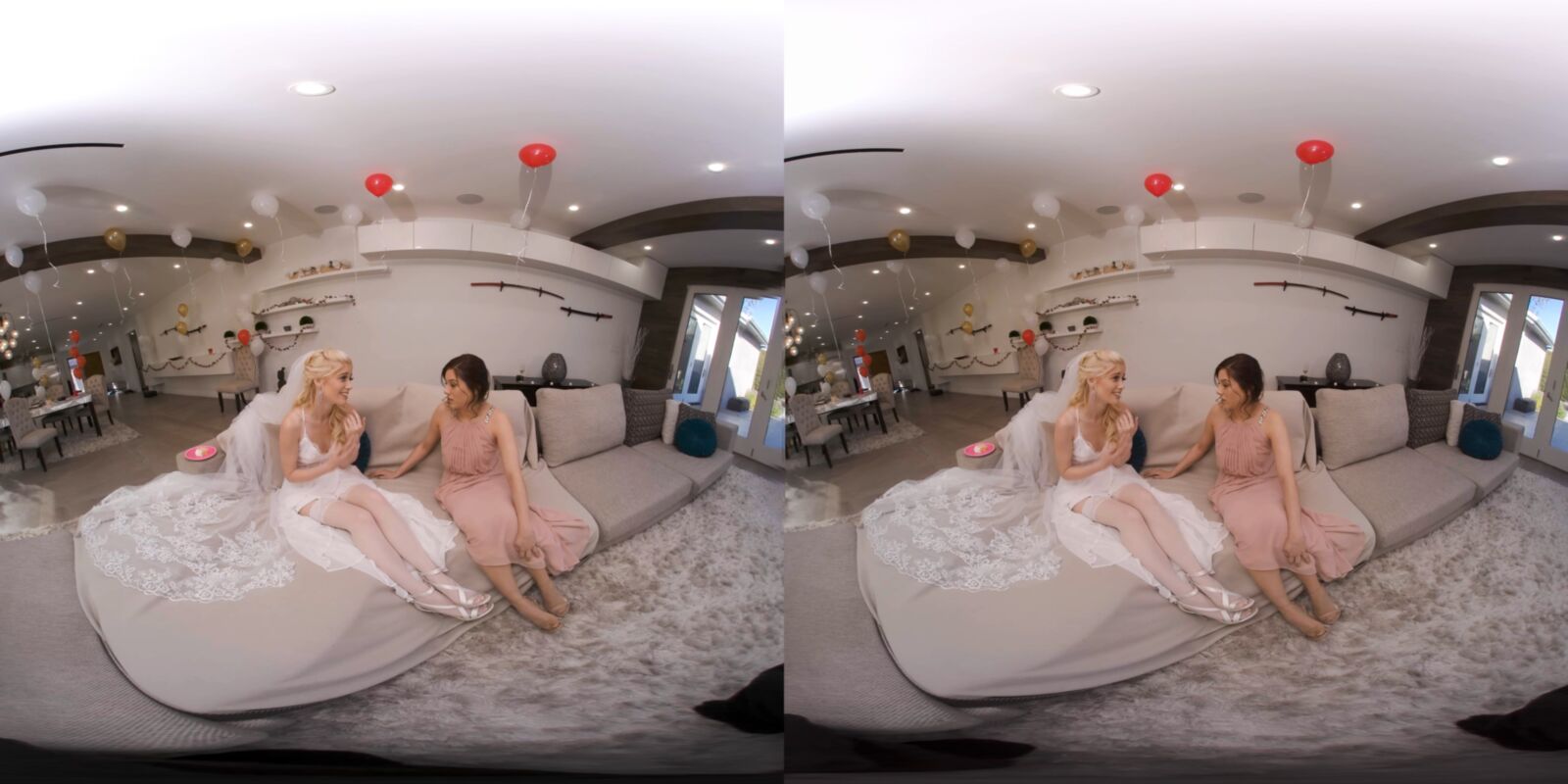 [9.46 GB] [VRBangers.com] Charlotte Stokely, Shyla Jennings (Wedding Night Cuckold / 12.05.2020) [2020 g., Babe, Blonde, Brunette, Lesbian, Masturbation, Natural Tits, Pussy Licking, Skinny, Voyeur, VR, 6K, 3072p] [Oculus Rift / Vive] – Porn torrents download