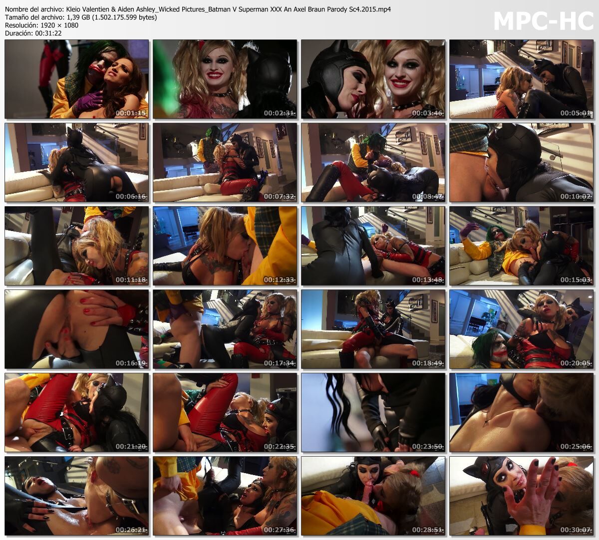 [1.4 GB] [wickedpictures.com] Kleio Valentien & Aiden Ashley (Scene from Batman V. Superman XXX: An Axel Braun Parody) [2015, Cosplay, Parody, Blowjob, Facial, ThreeSome, Hardcore, Handjob, Big Tits, 1080p] – Porn torrents download