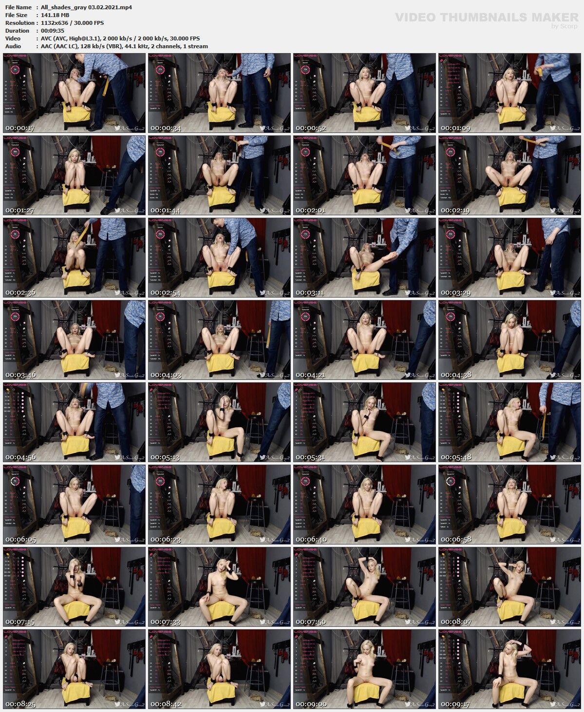 [141.2 MB] [StripChat.com] All Shades Gray 03.02.2021 [2021, BDSM, Masturbation, Orgasm, Couple, Sex Toys, Web-DL] – Porn torrents download