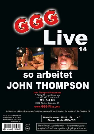 [698.1 MB] [JTPRON] GGG – LIVE 14: SO Arbeitet John Thompson / Live 14: So Studio John Thompson (John Thompson, GGG) [2010, Bukkake, Casting, Cumshot, Group, All Sex, DVDRip] – Porn torrents download