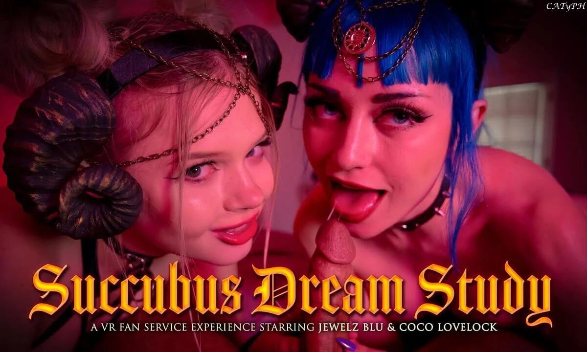[SexlikeReal.com / VRFanservice] Jewelz Blu, Coco Lovelock (Succubus Dream Study) [2021-05-08, Blowjob, Closeups, Cosplay, Cowgirl, Cumswapping, Facials, Fishnet, Stockings, POV, 5K, FFM, Threesome, Gloves, 60fps, Sidebyside, 2700p] [Oculus Rift / VIVE] – Porn torrents download