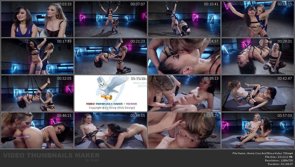 [ElectroSluts.com / kink.com] Annie Cruz and Mona Wales (The Electric Annie Fuckin ‘Cruz! / 05-05-2016) [2016, BDSM, Electric, Bondage, Anal, Hardcore, Domination, Lesbians, HDRip, 720p] – Porn torrents download