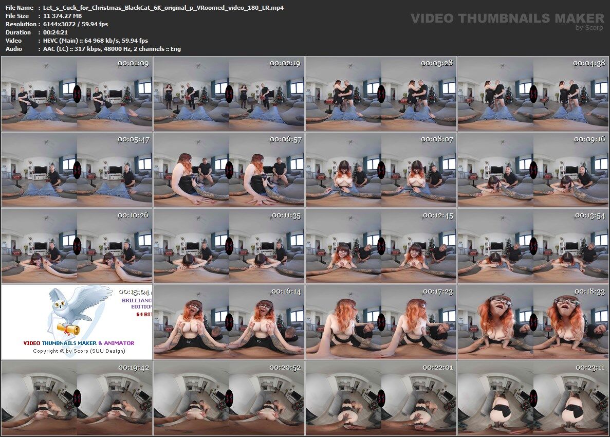 [SexLikeReal.com/VRoomed] Black Cat – Let’s Cuck for Christmas [2022-12-24, VR, Big Tits, Blowjob, Titfuck, Chubby / Curvy, Cowgirl, Creampie, Cuckold / Girl Fucks Husband Watches, Doggystyle, Hardcore, English Speech, Nylons, Stockings, PAWG, POV, Redhead, Piercing, Tattoos, Glasses, CBT, Ballbusting, Chastity, Femdom, Humiliation, SideBySide, 3072p, SiteRip] [Oculus Rift / Vive] – Porn torrents download