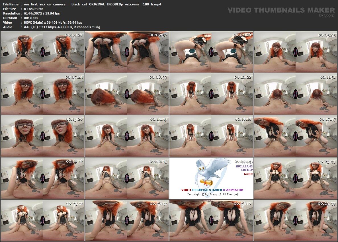 [SexLikeReal.com/VRixxens] Black Cat – My First Sex On Camera [2022-08-09, VR, Big Tits, Blowjob, Titfuck, Chubby / Curvy, Cowgirl, Creampie, Hardcore, POV, Redhead, Piercing, Glasses, SideBySide , 3072p, SiteRip] [Oculus Rift / Vive] – Porn torrents download