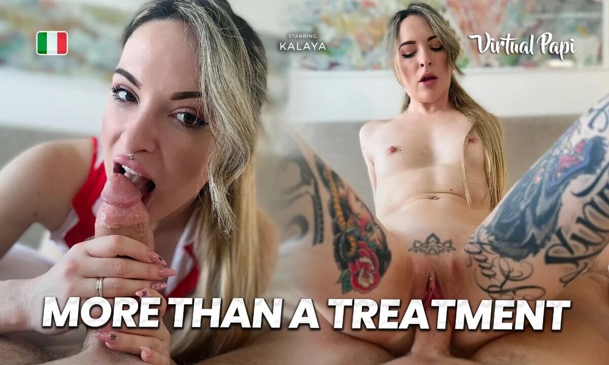 [Virtual Papi / SexLikeReal.com] Kalaya – More Than A Treatment [08/22/2023, Blonde, Blow Job, Cowgirl, Hardcore, Italian Speech, Missionary, Pierced Navel, Pierced Nipple, Pierced Pussy, Pov, Reverse Cowgirl, Small Tits, Tattoo, Uniforms, SideBySide, 6K, 2880p, SiteRip] [Oculus Rift / Quest 2 / Vive] – Porn torrents download
