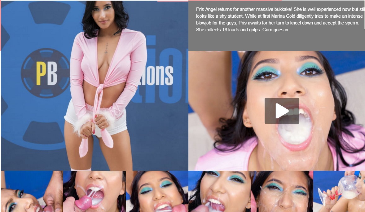[PremiumBukkake.com] Pris Angel #2 - Bukkake [2021 г., Bukkake Gangbang, Blowjobs, Cumshots, Swallow Hardcore, 1080p]