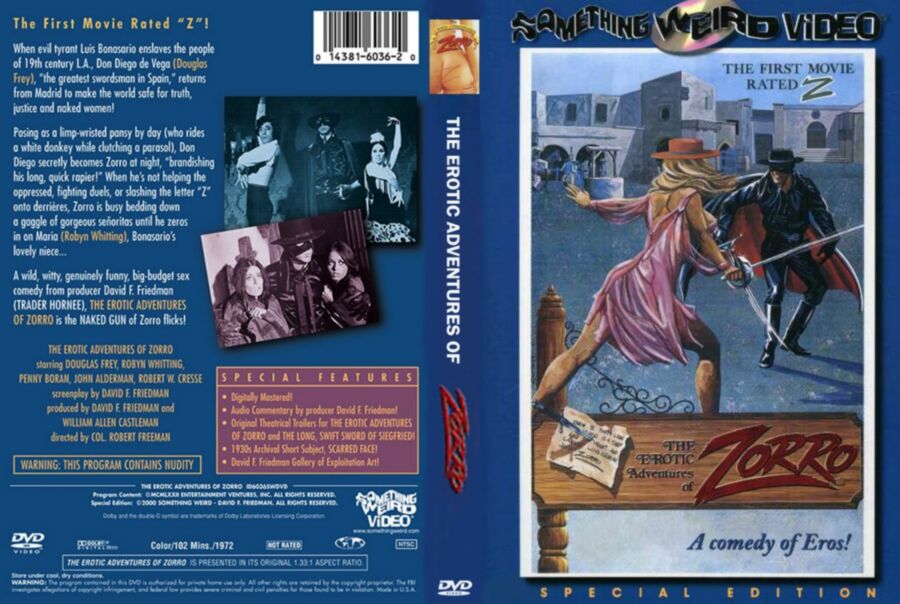 The Erotic Adventures of Zorro / Erotic Adventures of Zorro (Robert Freeman, Entertainment Ventures (EVI), atlas Film, Alpha France) [1972, Action | Adventure | Comedy | Western, DVD5] [rus] + [eng] – Porn torrents download