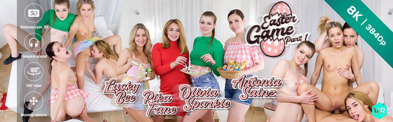 [CzechVR.com] Antonia Sainz, Lucky Bee, Olivia Sparkle, Rika Fane (Easter Game: Part 1 / 499) [2022-04-16, Group, Hardcore, Lesbian Play, Blowjob, Kissing, Cunnilingus, Face Sitting, Fingering, Masturbation, Doggystyle, Missionary, Blonde, Brunette,  ]